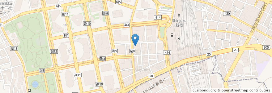 Mapa de ubicacion de 串やき・魚 新宿宮川 昭和ビル店 en 日本, 東京都, 新宿区.