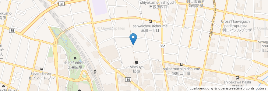 Mapa de ubicacion de スターバックスコーヒー川口店 en Japonya, 埼玉県, 川口市.