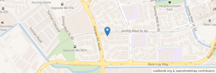 Mapa de ubicacion de Coffee Shop en Singapur, Southwest.