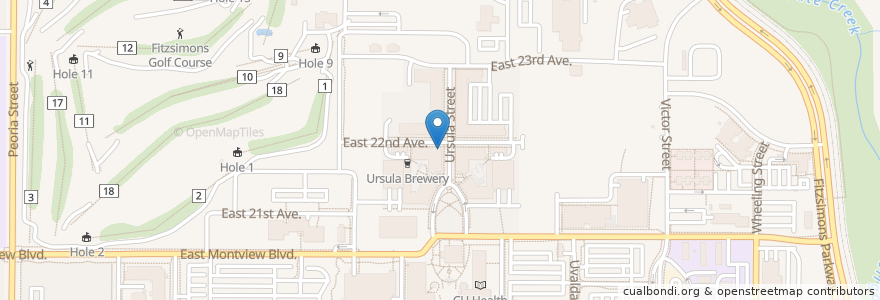 Mapa de ubicacion de Nu Espresso & Tea Bar en Amerika Birleşik Devletleri, Kolorado, Adams County, Aurora.