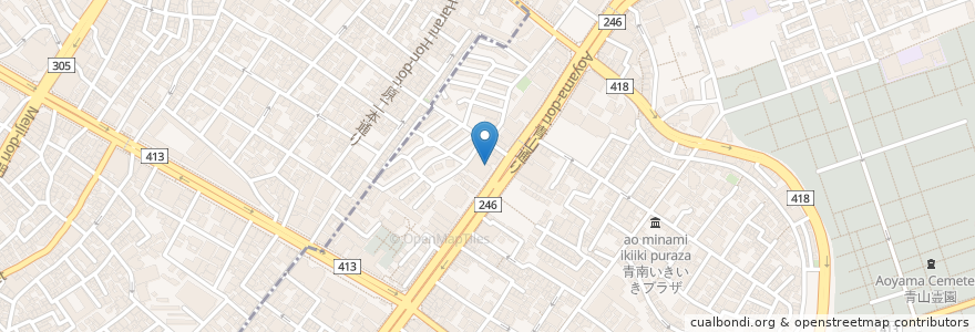 Mapa de ubicacion de アットホーム表参道クリニック en Japon, Tokyo, 渋谷区.