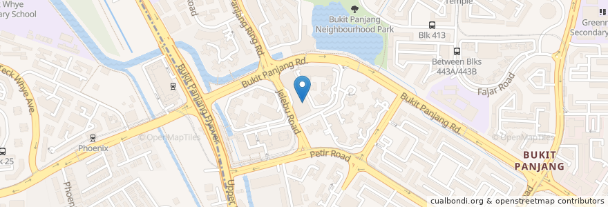 Mapa de ubicacion de Bukit Panjang Public Library en Singapore, Northwest.