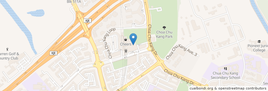 Mapa de ubicacion de Choa Chu Kang Public Library en Singapour, Southwest.