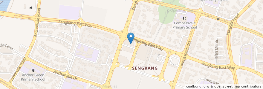 Mapa de ubicacion de Sengkang Community Club en Singapur, Northeast.