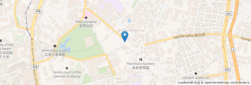 Mapa de ubicacion de Serenita en 日本, 东京都/東京都, 港區.