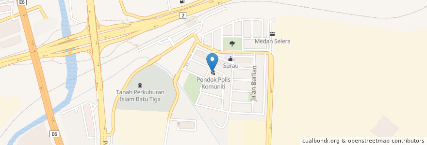 Mapa de ubicacion de Pondok Polis Komuniti en Malaysia, Selangor.