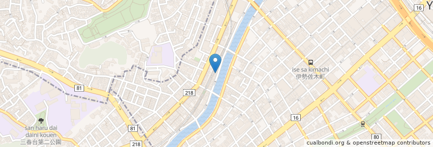 Mapa de ubicacion de よんふくcafe en ژاپن, 神奈川県, 横浜市, 中区.