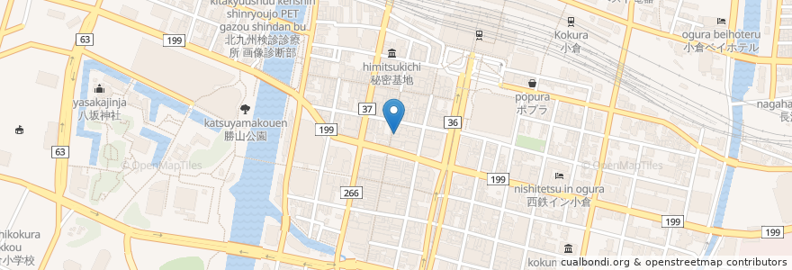 Mapa de ubicacion de 日本海庄や en 일본, 후쿠오카현, 기타큐슈 시, 쿠라키타 구.