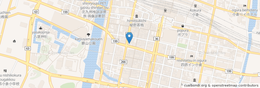 Mapa de ubicacion de みずほ銀行 en Japan, Präfektur Fukuoka, 北九州市, 小倉北区.