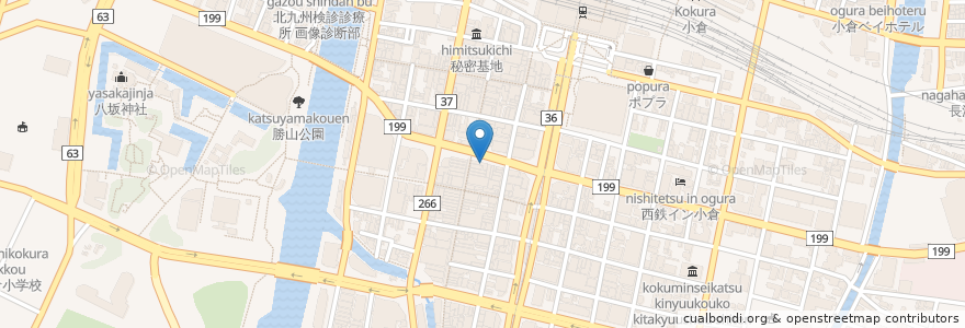 Mapa de ubicacion de ナーナック en Япония, Фукуока, 北九州市, 小倉北区.