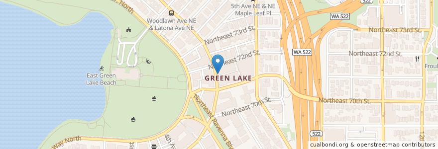 Mapa de ubicacion de Little Big Burger - Green Lake en 美利坚合众国/美利堅合眾國, 华盛顿州 / 華盛頓州, King County, Seattle.