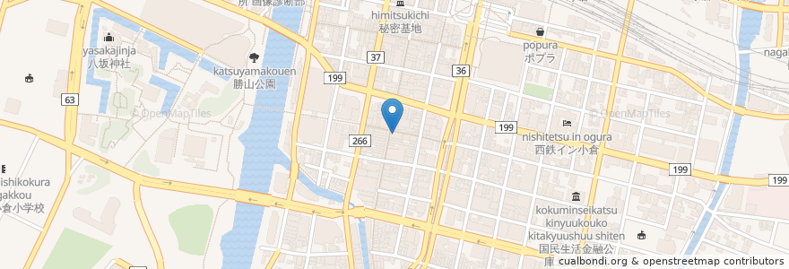 Mapa de ubicacion de ドトール en 日本, 福冈县, 北九州市, 小仓北区.