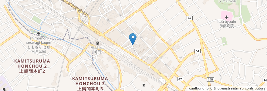 Mapa de ubicacion de 松乃家 en Japão, Tóquio, 町田市.