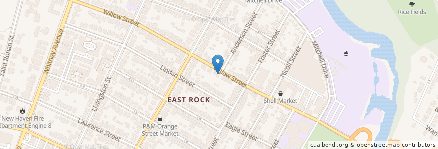 Mapa de ubicacion de Archie Moore's en 美利坚合众国/美利堅合眾國, 康涅狄格州 / 康乃狄克州, New Haven County, New Haven.