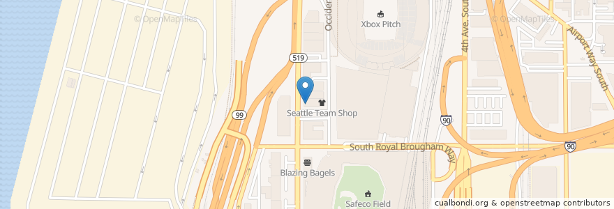 Mapa de ubicacion de The Hawks Nest en United States, Washington, King County, Seattle.