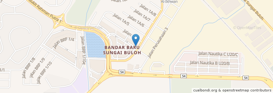 Mapa de ubicacion de Bank Simpanan Nasional en Malaysia, Selangor, Shah Alam.