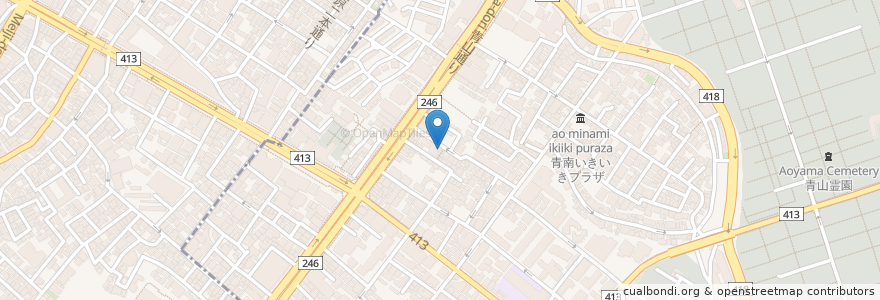 Mapa de ubicacion de 鶏味座 en 日本, 東京都, 渋谷区.