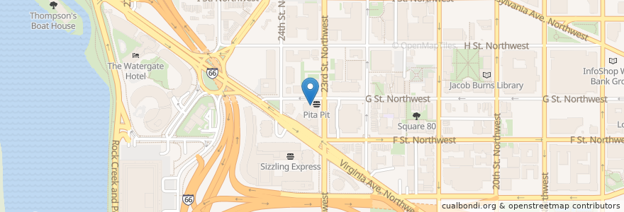 Mapa de ubicacion de Gallery Salad Bar and Grill en アメリカ合衆国, ワシントンD.C., Washington.