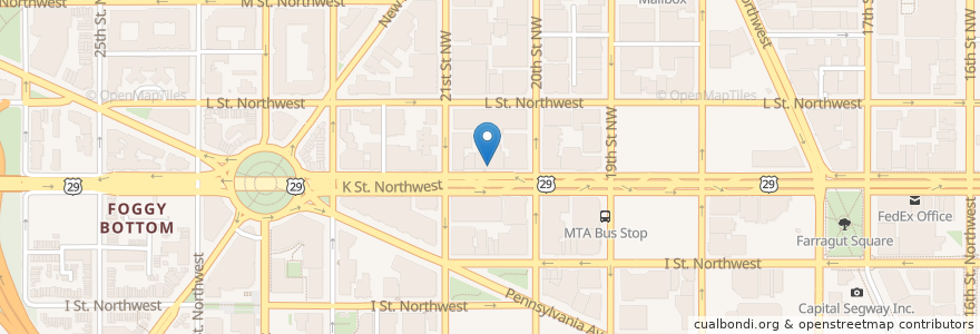 Mapa de ubicacion de Froggy Bottom Pub en 미국, 워싱턴 D.C., 워싱턴.