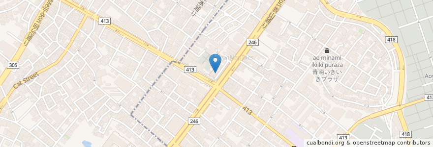 Mapa de ubicacion de 表参道ワイン食堂Den en Japan, Tokyo, Shibuya.
