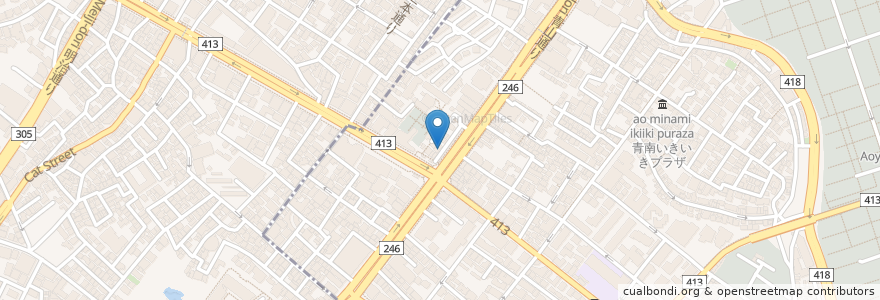 Mapa de ubicacion de Suntory Molt Bar Den en 日本, 東京都, 渋谷区.