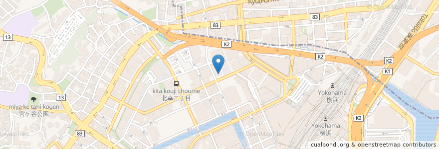 Mapa de ubicacion de 三菱東京UFJ銀行 横浜駅前支店 en Japan, Kanagawa Prefecture, Yokohama, Nishi Ward, Kanagawa Ward.