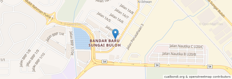 Mapa de ubicacion de Maybank en Malaysia, Selangor, Shah Alam.