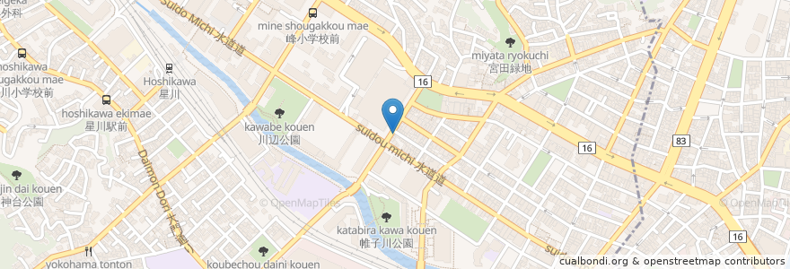 Mapa de ubicacion de 江戸寿し en 日本, 神奈川県, 横浜市, 保土ヶ谷区.