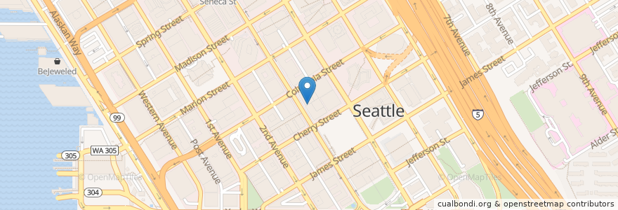 Mapa de ubicacion de Piroshki on 3rd en Estados Unidos Da América, Washington, King County, Seattle.