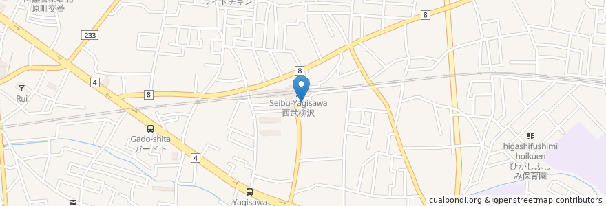 Mapa de ubicacion de 柳沢駅 en 日本, 東京都, 西東京市.