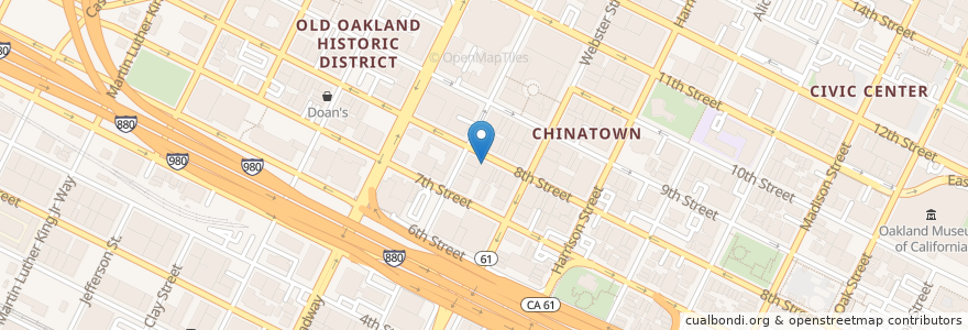 Mapa de ubicacion de New Gold Medal en Amerika Birleşik Devletleri, Kaliforniya, Alameda İlçesi, Oakland.