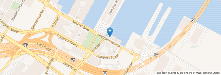 Mapa de ubicacion de Del Frisco's en Estados Unidos Da América, Massachusetts, Suffolk County, Boston.