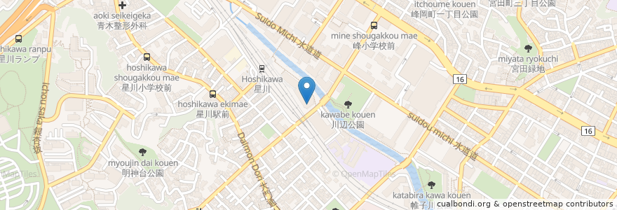 Mapa de ubicacion de バーミヤン en Japan, 神奈川県, Yokohama, 保土ヶ谷区.