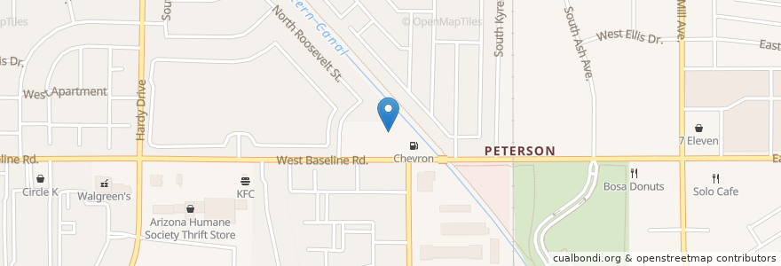 Mapa de ubicacion de Cobblestone Auto Spa en 미국, 애리조나, Maricopa County, Tempe.