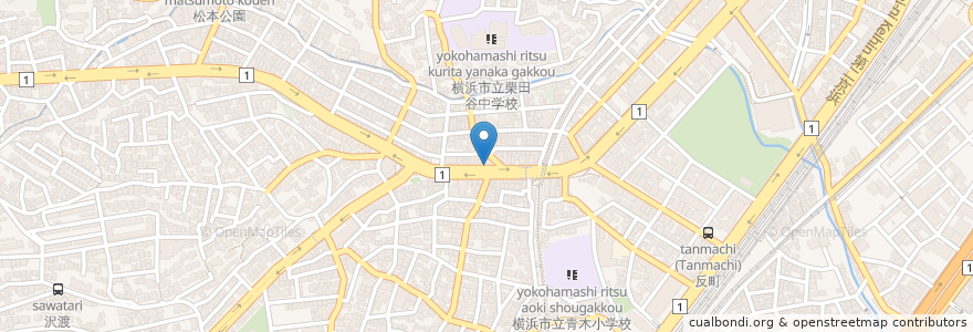 Mapa de ubicacion de モスバーガー ヨコハマ反町店 en Japon, Préfecture De Kanagawa, 横浜市, 神奈川区.
