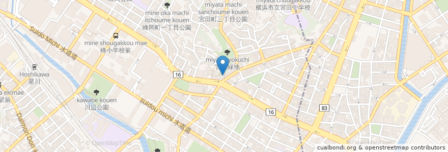 Mapa de ubicacion de 延命地蔵尊 en ژاپن, 神奈川県, 横浜市.