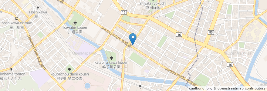 Mapa de ubicacion de 小料理 千ぐさ en Japan, Präfektur Kanagawa, Yokohama, 保土ヶ谷区.