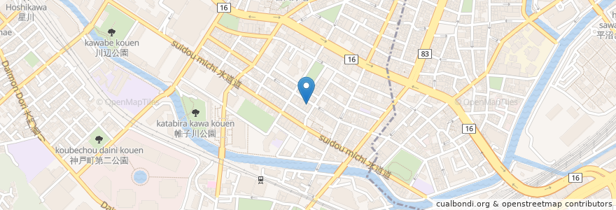 Mapa de ubicacion de コーヒー コニシ en 일본, 가나가와현, 요코하마시.