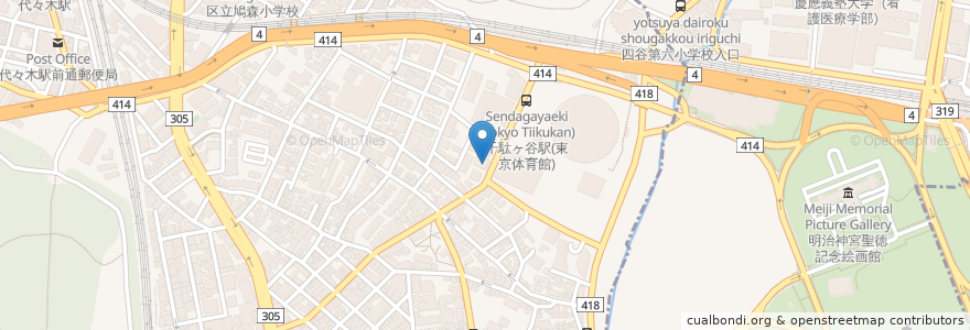 Mapa de ubicacion de Brentwood Terrace en Japonya, 東京都, 渋谷区.