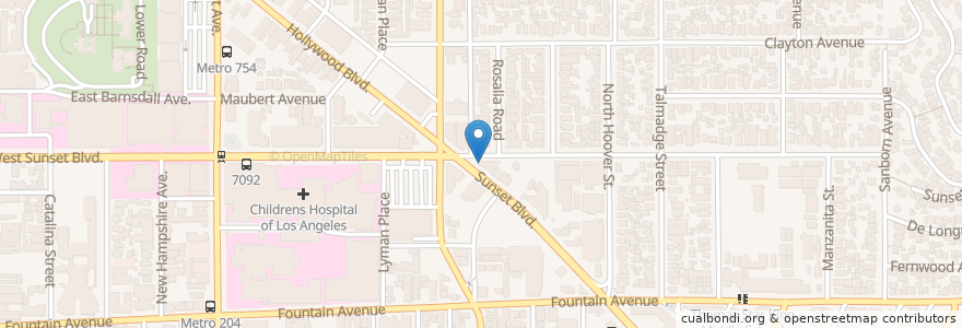 Mapa de ubicacion de Caffe Vita en United States, California, Los Angeles County, Los Angeles.