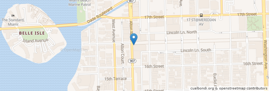 Mapa de ubicacion de Regal Cinemas South Beach Stadium 18 Movie Theater en アメリカ合衆国, フロリダ州, マイアミ・デイド郡, マイアミビーチ.