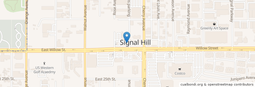 Mapa de ubicacion de Togo's en Amerika Syarikat, California, Los Angeles County, Long Beach, Signal Hill.