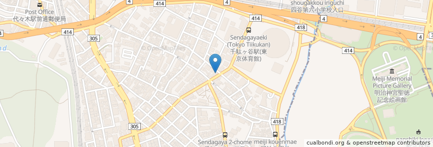 Mapa de ubicacion de ドトールコーヒーショップ en 日本, 東京都, 渋谷区.