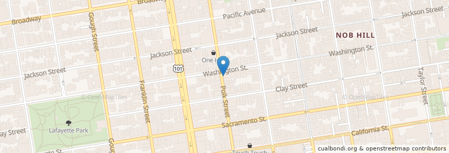 Mapa de ubicacion de Amélie en 美利坚合众国/美利堅合眾國, 加利福尼亚州/加利福尼亞州, 旧金山市县/三藩市市縣/舊金山市郡, 旧金山.