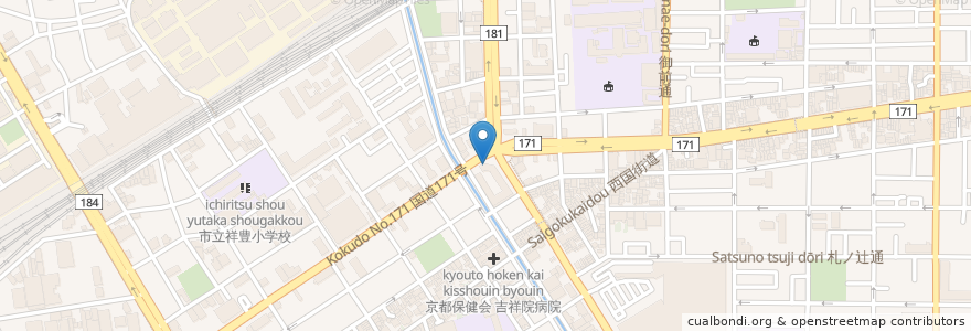Mapa de ubicacion de 高尾歯科医院 en Japão, 京都府, Quioto, 南区.