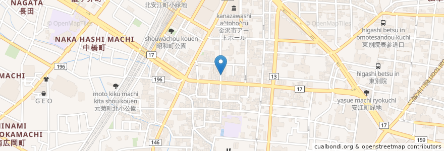 Mapa de ubicacion de The ARATAKE -あら竹 en Japan, 石川県, 金沢市.
