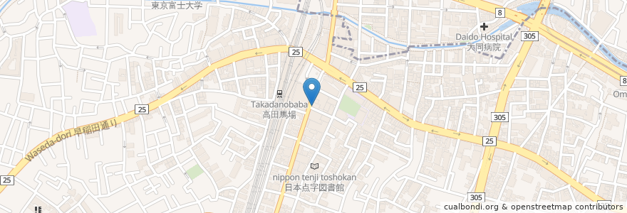 Mapa de ubicacion de バーガーキング en Japan, Tokio, 新宿区.