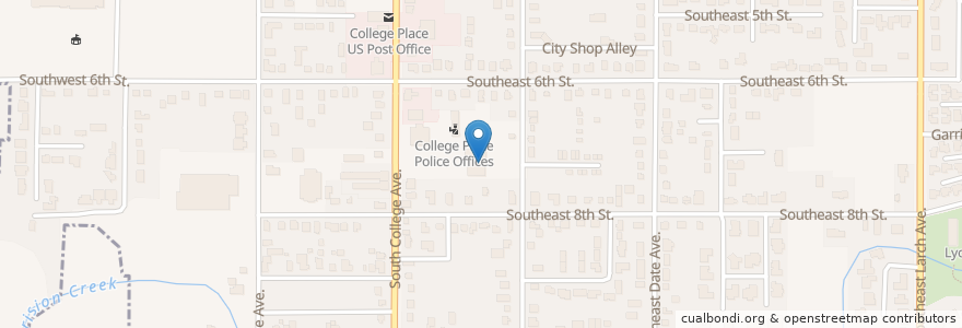 Mapa de ubicacion de College Place Fire Station en アメリカ合衆国, ワシントン州, Walla Walla County, College Place.