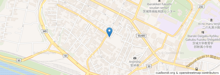 Mapa de ubicacion de 元気家元 とん en Japão, 茨城県, 水戸市.