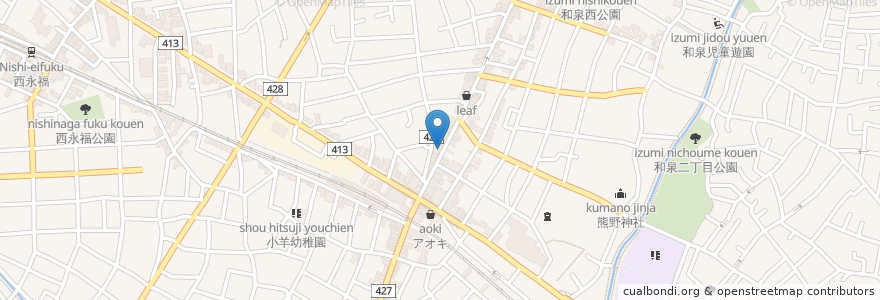 Mapa de ubicacion de 三河屋 en 日本, 东京都/東京都, 杉並区.